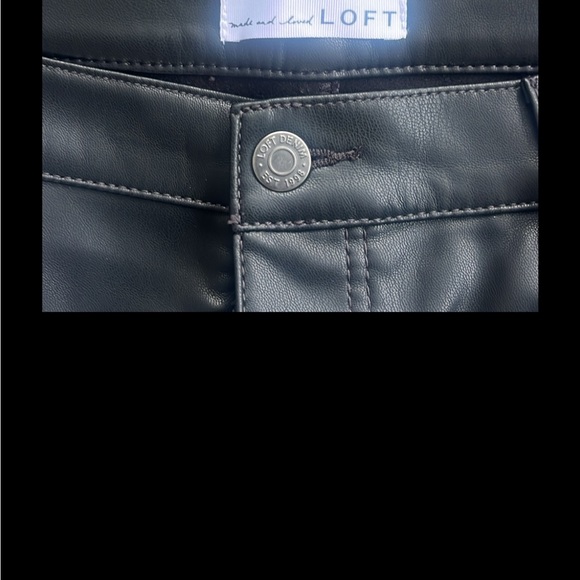 New Loft Pants Women’s Sz 10 30 inch waist Black Imitation Leather dress casual - Picture 13 of 13